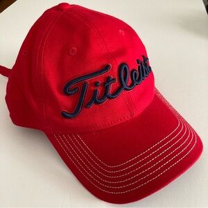 Titleist Red Embroidered Script Golf Cap